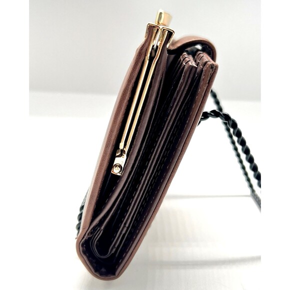 Vintage Buxton Bifold Wallet Velvet Touch Cowhide Brown Leather Snap Closure NWO - Picture 5 of 13